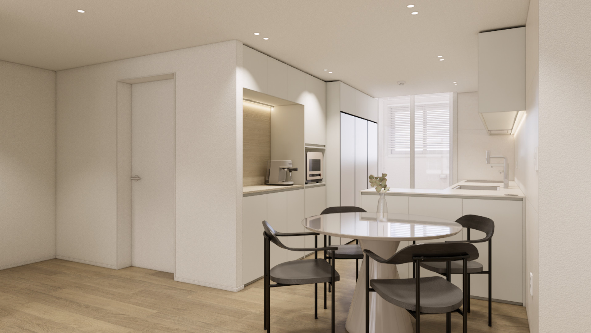 같은 시점에서 비교한 홈바 2안